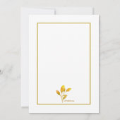 Goldene Blätter Geburtstagsparty Einladung (Rückseite)