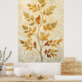 goldene Blätter, gemischt mit wärmeren Tönen Poster (Küche)