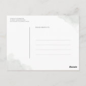 Goldene Blätter Grüne Save the Date Postkarte (Rückseite)