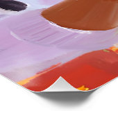 Goldene Blätter, gute Lektionen: Afro Woman feiert Poster (Ecke)