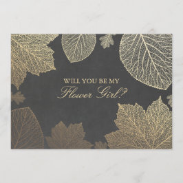 Goldene Blätter Hochzeit im Herbst Blumenzwiebeln Einladung