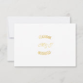 Goldene Blätter Hochzeit RSVP Karte (Rückseite)