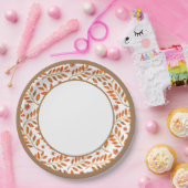 Goldene Blätter im Herbst botanisch Pappteller (Party)