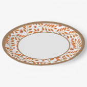 Goldene Blätter im Herbst botanisch Pappteller (Schrägansicht)