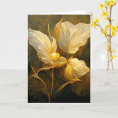 Goldene Blätter im Sonnenschein Grußkarte Karte (Gelbe Blume)