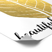 Goldene Blätter Liebe Art Paint Poster (Ecke)