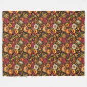 Goldene Blätter & Pumpkin-Print Festivals Touch Fleecedecke (Vorderseite (Horizontal))