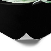 Goldene Blätter Schwarze Hochzeit Willkommen Poster (Ecke)