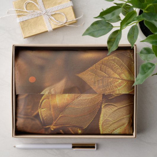 Goldene Blätter Seidenpapier (Geschenk)