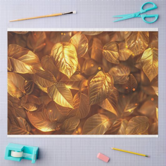 Goldene Blätter Seidenpapier (Basteln)