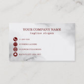 Goldene Blätter und Blume Visitenkarte (Rückseite)