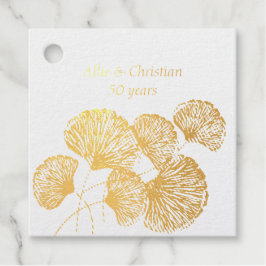 Goldene Blätter zum 50. Jahrestag der Hochzeit Geschenkanhänger