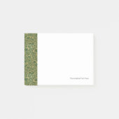 Goldene Blattspitze auf grünem Hintergrund Post-it Klebezettel (Vorderseite)