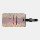 Goldene Blattspitze auf rotem Grund Gepäckanhänger (Rückseite horizontal)