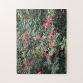 Goldene Blattvögel Rosa Blume Foto Natur Puzzle (Vertikal)