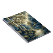 Goldene Blaue Birken am Flussufer Notizblock (Rechte Seite)
