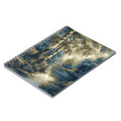 Goldene Blaue Birken am Flussufer Notizblock (Linke Seite)