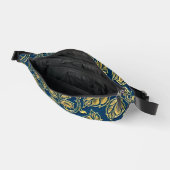 Goldene Blaue Eleganz Bauchtasche (Offen)