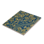 Goldene Blaue Eleganz Fliese (Seite)
