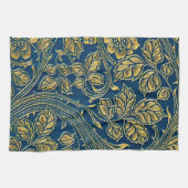 Goldene blaue Eleganz Geschirrtuch (Horizontal)