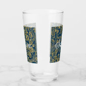 Goldene blaue Eleganz Glas (Links)