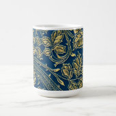 Goldene blaue Eleganz Kaffeetasse (Mittel)