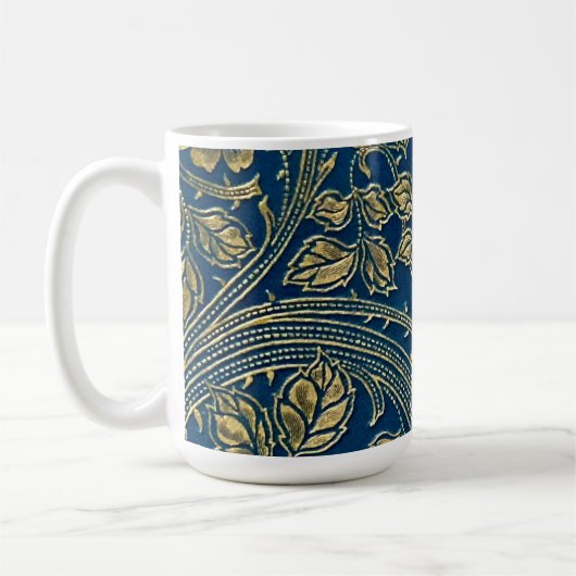 Goldene blaue Eleganz Kaffeetasse (Links)