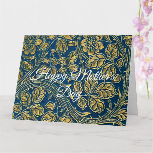 Goldene Blaue Eleganz Karte