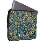 Goldene Blaue Eleganz Laptopschutzhülle (Vorne Rechts)