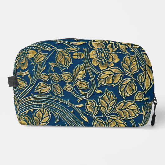 Goldene blaue Eleganz Waschbeutel (Vorderseite)