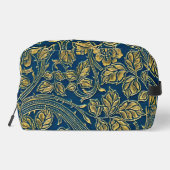 Goldene blaue Eleganz Waschbeutel (Rückseite)