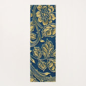 Goldene blaue Eleganz Yogamatte (Rückseite)