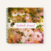 Goldene, blühende Aquarellschrift Notizblock (Vorderseite)