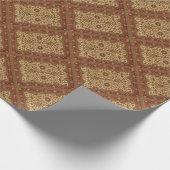 Goldene Blume Arabesque orientalisches Tapaster Geschenkpapier (Ecke)