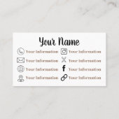 Goldene Blume ästhetische Visitenkarte (Rückseite)