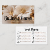 Goldene Blume ästhetische Visitenkarte (Vorne/Hinten)