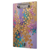 Goldene Blume auf rosa Lilac Türkis gestrichen Klemmbrett (Links)