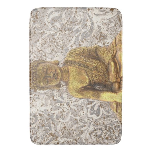 Goldene Blume Badematte (Vorderseite Vertikal)