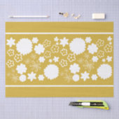 Goldene Blume Blumenmuster - Feierlichkeiten Seidenpapier (Handwerk)