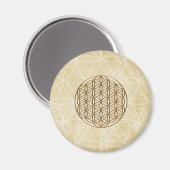 Goldene Blume des Lebens Magnet (Vorderseite/Rückseite)