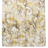 Goldene Blume Duschvorhang (Vorderseite)
