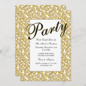 Goldene Blume Einladung (Vorne/Hinten)