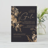 Goldene Blume - Einladung (Stehend Vorderseite)