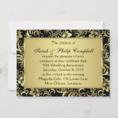 Goldene Blume - Einladung zum 50. Hochzeitstag (Rückseite)