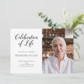 Goldene Blume Feiern zum Foto des Lebens Einladung (Stehend Vorderseite)