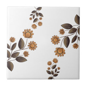 Goldene Blume Fliese