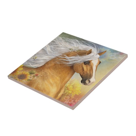 Goldene Blume Fliese (Seite)