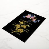 Goldene Blume Folieneinladung (Gedreht)