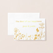 Goldene Blume Folienkarte (Vorderseite mit Umschlag)