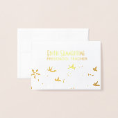 Goldene Blume Folienkarte (Vorderseite mit Umschlag)